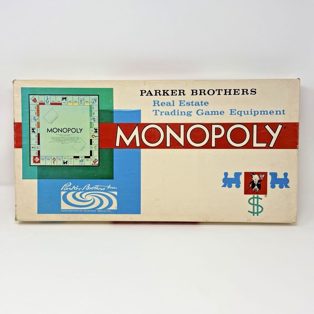 Parker Brothers Monopoly 1961 Vintage Board Game Complete Set Original Pieces